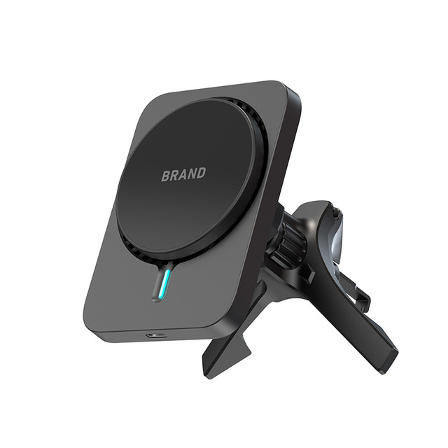 Mini 15W Fast Wireless Charging Magnetic Wireless Car Charger Mount Car Charging Air Vent Car Phone Holder