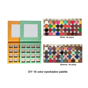 Hot Selling Hoge Kwaliteit Lege Oogschaduw Palet Diy 80 Kleuren Waterdichte Make-Up 16 Kleuren Oogschaduw Palet