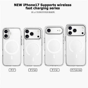 حافظة لامعة واضحة مع مغناطيسية لهاتف آيفون 17 Air 17 Pro <span class=keywords><strong>Max</strong></span> مع غطاء هاتف محمول بشهادة اختبار السقوط 3 م - Product Image 5