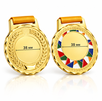 Médaille en métal personnalisée de haute qualité avec émail coloré, médaille de récompense vierge à graver pour les événements sportifs, scolaires, ou souvenirs d'entreprise