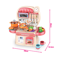Ensemble de cuisine Jouet de cuisine miniature pour jouer à faire semblant Mini maison de jeu Meubles pour filles Table à manger Outils de cuisine