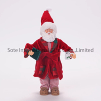 Vente en gros de statues de Père Noël en résine verticales multi-styles de 28 cm, décoration intérieure pour les fêtes de Noël