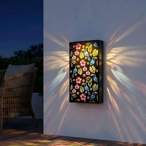 <b>Solar</b> Toucan Tropical Wall Art Light IP44 Waterproof - LED <b>Garden</b> <b>Lantern</b> with Sunburst Projection for Patio Fence Yard - Product Image 2