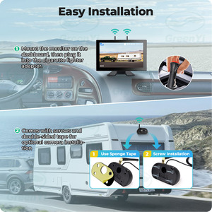 10.1 ''Màn hình cảm ứng kỹ thuật số không dây DVR kỷ lục Wifi 4CH IPS màn hình ahd1080 <span class=keywords><strong>Mini</strong></span> đảo ngược sao lưu máy ảnh cho Xe Tải/Trailer/BUS/RV - Product Image 2