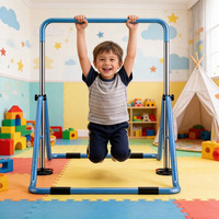 Barre de gymnastique horizontale portable et réglable avec base stable pour l'entraînement des enfants et des juniors