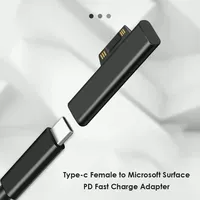 Alimentation USB C à charge rapide PD 65W pour Microsoft Surface Pro X 8 7 6 5 4 3 Go Book Converter, chargeur pour Microsoft Surface