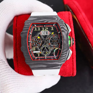 Luxury Carbon Fiber RM65-01 <b>Automatic</b> Self-Winding <b>Chronograph</b> Tonneau Mechanical Watch Rubber New High Quality Designer - Product Image 3