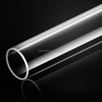 Tube acrylique PMMA haute pression LANDU avec usinage CNC, longueur personnalisable (2m/3m), forme ronde pour aquarium et décoration