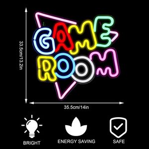 Enseigne néon LED Gamer pour salle de jeux, chambre, centre commercial, décoration murale - Décoration de fête, cadeau pour adolescent, étanche IPX3, personnalisable - Product Image 2