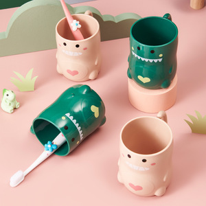 Plastic Toothbrush Cup para Meninas Meninos Crianças Bebem Cup Cartoon Design Drinking Mug <span class=keywords><strong>Cute</strong></span> Mouthwash Cup - Product Image 1
