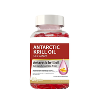 Complément Alimentaire Vitamines avec Astaxanthine et Huile de Krill de l'Antarctique en Bonbons Gélifiés, 60 Unités pour Adultes, 2 Doses