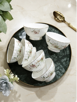 Service de table bohème de luxe 50 pièces en porcelaine fine, peint à la main, personnalisable, écologique, résistant au lave-vaisselle, idéal pour mariages et banquets