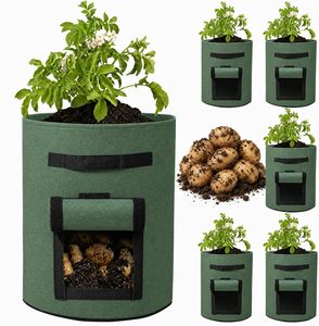 Sacs de culture en feutre pour pommes de terre, pots de culture de 10 gallons, sacs de culture pour plantes de jardin, conteneurs de plantation pour pépinière, légumes et fleurs - Product Image 1