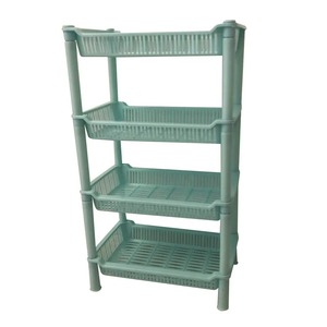 4 strati di ripiano di stoccaggio cucina e bagno di stoccaggio di plastica assemblabile in metallo nero <span class=keywords><strong>porta</strong></span> e scaffali in cartone - Product Image 2