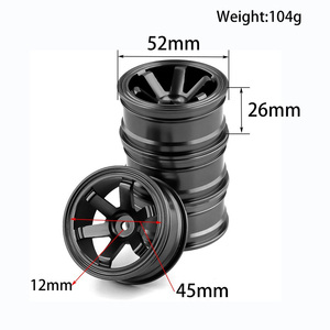 Roues métalliques <span class=keywords><strong>1</strong></span>/<span class=keywords><strong>10</strong></span> pour voitures de course et de drift RC HSP, HPI, Sakura (3Racing), Kyosho, <span class=keywords><strong>Tamiya</strong></span> - Product Image 2