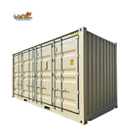 Conteneur maritime de 20 pieds, norme ISO, certifié CSC, type High Cube, avec ouverture latérale complète, boîte à documents et étagères personnalisées