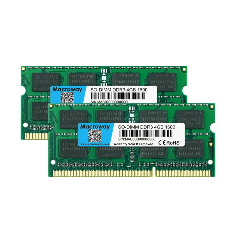 Ucuz ikinci el SODIMM 1600 mhz ddr3 dizüstü bellek