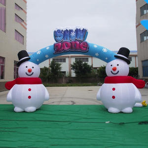 Noel dekorasyon dev şişme Santa Claus kapısı şişme noel tatil için kemer şişme Santa kemer - Product Image 3