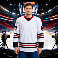 Maillot de hockey sur glace international OEM ODM par sublimation, unisexe, respirant, séchage rapide, tenue d'entraînement de hockey sur glace