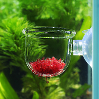 Distributeur de nourriture vivante pour aquarium, style suspendu, anti-éclaboussures, fixation par ventouse, mangeoire à vers pour aquarium
