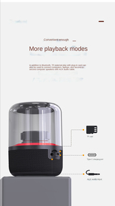 Nhà Máy Bán buôn tốt nhất giáng sinh khuyến mại Quà Tặng LED đầy màu sắc TWS Bluetooth Loa máy tính - Product Image 6