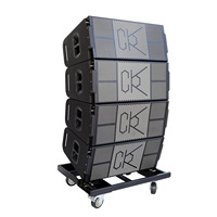 Système de sonorisation Line Array W123 CVR à trois voies passif haute performance avec boîtier en bois, puissance de crête de 2400 W, garantie d'un an