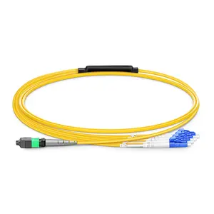 Customized MPO-4 LC 8 Fibers Type B LSZH 90/125 Female Multimode Elite MM Breakout Cable