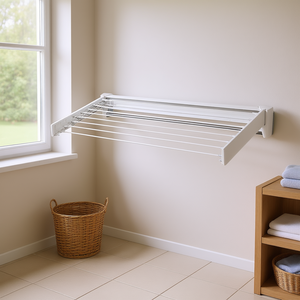 Leifheit Telefix 100 Wall Mounted Dryer White Indoor <b>Drying</b> <b>Rack</b> - Product Image 3