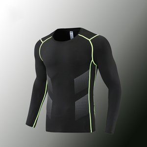 Men's Summer Lightweight Sportswear High Stretch Breathable Long Sleeve T-Shirt &amp; Quick Dry Fitness Tights for Sports Training - Product Image 3