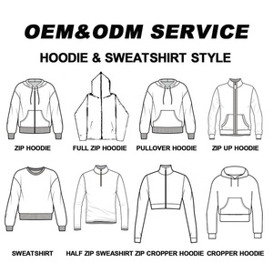 Áo hoodie nam cổ tròn YOUMI, dịch vụ OEM tùy chỉnh, chất liệu French Terry dày dặn, giặt acid, khóa kéo, in kỹ thuật số DTG, kiểu dáng ngắn, trọng lượng 500 gsm - Product Image 5