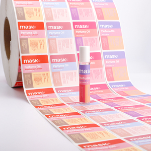 Custom Perfume Oil Bottle <strong>Label</strong> Waterproof Vinyl Full Color Printing Roll <strong>Stickers</strong> for <strong>10ml</strong> Cosmetic Parfum <strong>Vial</strong> Packaging - Product Image 4