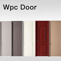 Porte de chambre intérieure WPC personnalisée en usine, étanche, anti-humidité, insonorisée, en résine stratifiée à grain de bois, pour l'Europe et l'Amérique
