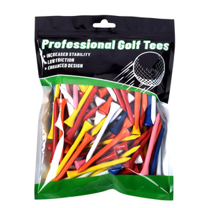 Mixed Color <b>Golf</b> Tee <b>Bag</b> 100PCS Bamboo Ball Nail <b>Golf</b> Tees 83mm and 70mm Length Custom Logo - Product Image 1