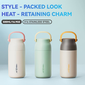 Bouteille isotherme sous vide anti-fuite avec bec verseur à ouverture rapide, infuseur à thé épaissi et poignée portable pour le sport – Vente en gros - Product Image 3