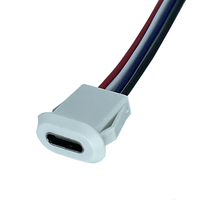 Câble d'extension USB Type C pour données et charge, montage sur panneau rond à clipser, JINBEILI USB-20C-F-06F12L-4P