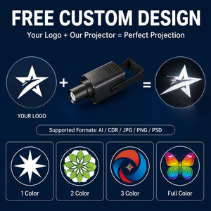 Projecteur Gobo LED RGB Haute Puissance IP67 Étanche en Aluminium pour Publicité Extérieure Mariage et Changement de Logo Bleu - Vente Flash - Product Image 3