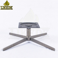 Base de chaise pivotante moderne en métal et fer à 4 branches, style Ray Beam Star, pour meubles