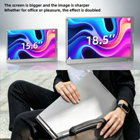 Moniteur portable triple 18,5 pouces, écran d'ordinateur en gros, usine ODM, extension d'écran 1920*1080P IPS FHD pour ordinateur portable et gaming