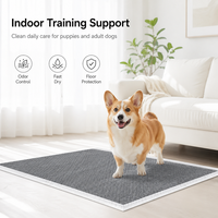 Vente en gros de tapis d'apprentissage pour animaux de compagnie en charbon de bambou, contrôle des odeurs, absorption rapide, tapis de propreté pour chiots, fourniture d'usine