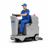 CleanHorse X4 580mm Mesin Penggosok Lantai Otomatis Industri - Mesin Penggosok Lantai Mini Ringkas untuk Pembersihan Profesional