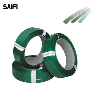 Starkes Grünes Geprägtes Kunststoff-PET-Band Rolle Polyester-Paletten-Umreifungsband für Frachtverpackung - Product Image 2