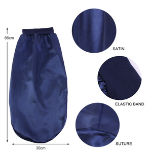 UNIQ-gorro largo de satén para dormir, gorro holgado de <span class=keywords><strong>pelo</strong></span>, grande, de seda, banda ancha elástica de 2,36 pulgadas, para dormir por la noche - Product Image 4