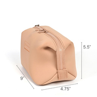 Sac de toilette personnalisé pour femmes Sac de voyage portable pour filles Sac cosmétique de grande capacité Imperméable en néoprène Sac à maquillage pour femmes
