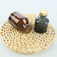 50ml 100ml 150ml 200ml conception personnalisée vide huile de parfum arôme verre Reed diffuseur bouteille avec bâtons de rotin