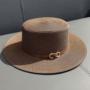 <b>Flat</b> Top Bowler <b>Hat</b> Wholesale Beach Straw Boater <b>Hat</b> for Women Summer Straw - Product Image 6