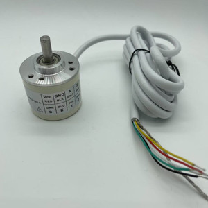 Encoder Rotary Inkremental Tipe Elektrik 38MM Poros 6mm Hengstler RI41-EO/1024/2000/2500ES DC 5-24V Kabel Solder Lug Coding - Product Image 1