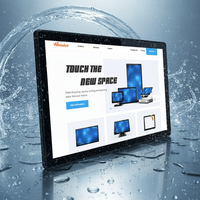 Nuevo Monitor de Pantalla Táctil Capacitiva LCD Industrial IPS de 21.5 Pulgadas, 1920x1080, 4K HD, Resistente al Agua, USB/DVI/RS232, para Negocios, con Certificación RoHS