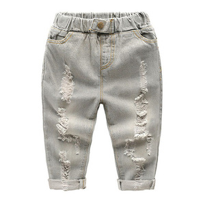 Último Diseño de Jeans para Niños, Ropa de Primavera y Otoño para Niños, Pantalones de Algodón para Bebés, Pantalones para Niños Pequeños, Jeans Rotos para Niños - Product Image 2