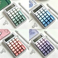 Calculatrice mécanique à grand écran au design esthétique, calculatrice portable pour la comptabilité, pour étudiants, bureau, papeterie de bureau