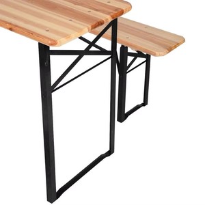 Vente en gros en Chine <span class=keywords><strong>valise</strong></span> portable 4 places pliable en <span class=keywords><strong>bois</strong></span> pour <span class=keywords><strong>camping</strong></span> en plein air <span class=keywords><strong>table</strong></span> de pique-nique pliante avec trou pour parapluie CNLF - Product Image 5